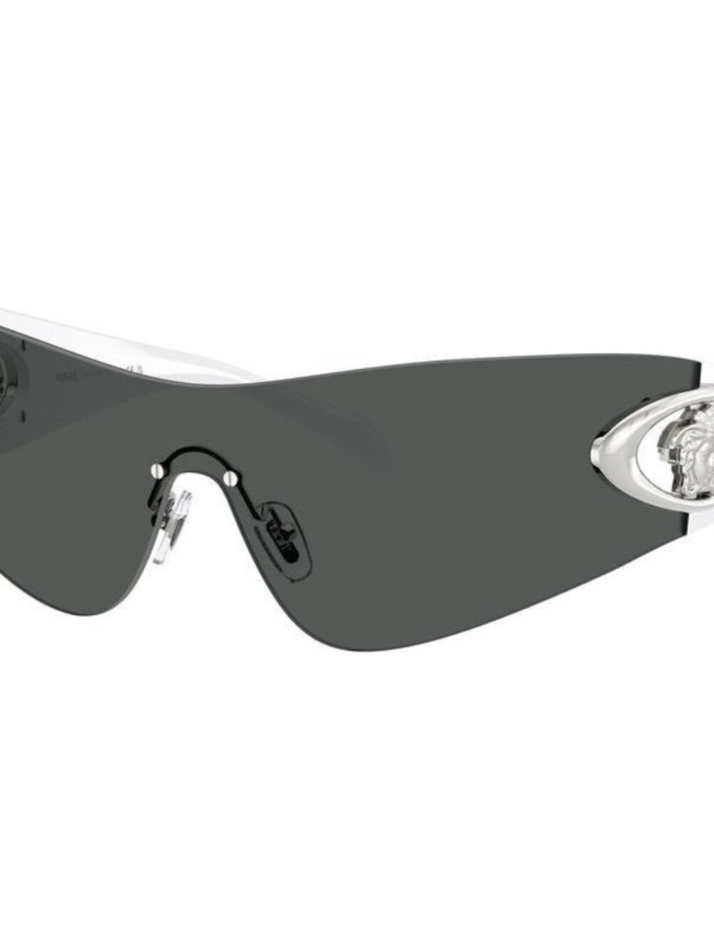 NEW VERSACE VE2280 1000/87 WHITE DARK GREY SUNGLASSES AUTHENTIC - Picture 2 of 6